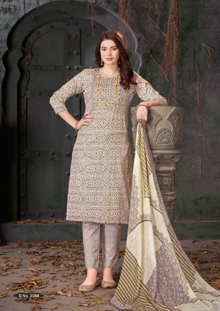 Heritage Self Embroidery Work Vol 2 By Al Karam Cotton Dress Material Wholesale Online